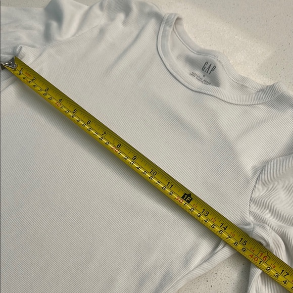 GAP White Fitted Long Sleeve Tee - Picture 4 of 6